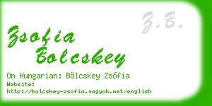 zsofia bolcskey business card